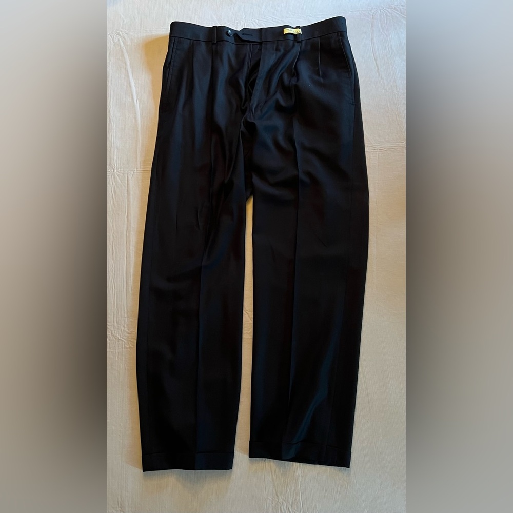 Alan Flusser Men’s Black Dress Pants 34W